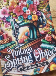 Vintage Spring Objects Coloring Book - Max Brenner