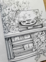 Vintage Spring Objects Coloring Book - Max Brenner