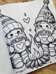 Valentine Gnome Coloring Book - Max Brenner