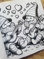 Valentine Gnome Coloring Book - Max Brenner