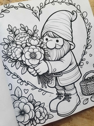 Valentine Gnome Coloring Book - Max Brenner