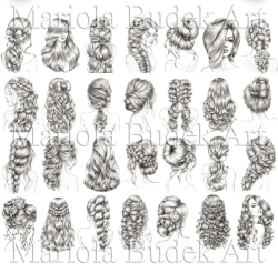 Hair Inspirations - colouring set - Mariola Budek