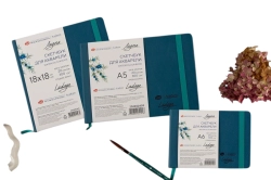 Nevskaya Palitra Academy LADOGA - watercolour book - skicák v pevné 300 g/m2 vazbě - A5  LANDSCAPE - 4 barvy