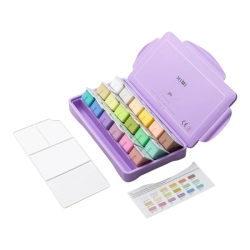 HIMI Jelly Cup Gouache Set Pastel edition - kvašové barvy - sada 18 x 30 ml - PASTELOVÉ