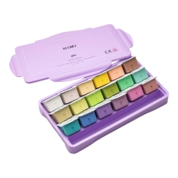 HIMI Jelly Cup Gouache Set Pastel edition - kvašové barvy - sada 18 x 30 ml - PASTELOVÉ