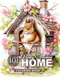 101 Baby Animal Home Coloring Book - Max Brenner 