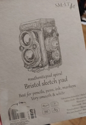 SM-LT Bristol sketch pad - skicák v kroužkové vazbě - 185 g/m2