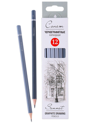 Sonnet Graphite Drawing pencils   - grafitové tužky v sadě - 12 ks