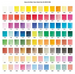 KOI Water Colors sada profesionálních akvarelových barev v sadě - 96 ks půlpánvičky