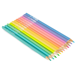 Easy trojhranné pastelky - PASTEL - pastelové barvy - sada 12 ks