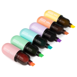 Easy Flash Mini PASTEL Highlighters - mini pastelové zvýrazňovače - sada 6 ks
