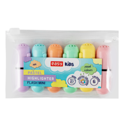 Easy Flash Mini PASTEL Highlighters - mini pastelové zvýrazňovače - sada 6 ks