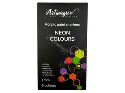 Artmagico akrylové popisovače s jemným hrotem - neonové - 5 ks