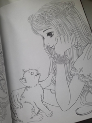 The story of Modern Girls and Cats Coloring Book Nelco Neco