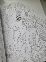 The story of Modern Girls and Cats Coloring Book Nelco Neco