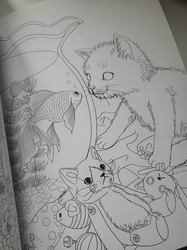 The story of Modern Girls and Cats Coloring Book Nelco Neco