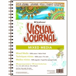 Visual Journal Mixed Media - kroužková vazba (190 g/m2, 34 listů)