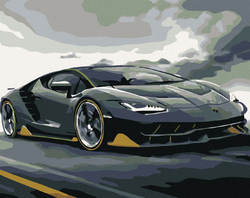 Malování podle čisel - Lamborghini - 40 x 50 cm - obtížnost 1 (velmi snadné)
