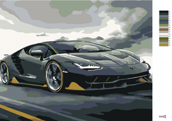 Malování podle čisel - Lamborghini - 40 x 50 cm - obtížnost 1 (velmi snadné)
