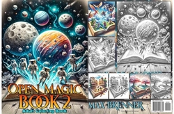 Open Magic Book Vol.2 Adult Coloring Book- Max Brenner 