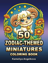 50 Zodiac-Themed Miniatures Coloring Book - Kameliya Angelkova