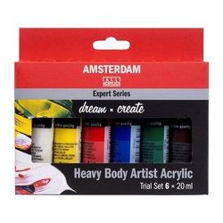 Royal Talens AMSTERDAM Expert sada - akrylové barvy v tubě - sada 6 x 20 ml 