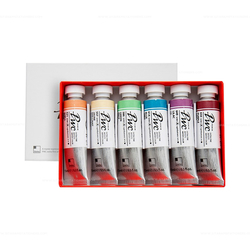 ShinHan PWC Premium extra fine artists WATER COLORS - prémiové akvarelové barvy v tubě - sada 6 barev x 15 ml 