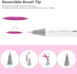OHUHU BRUSH - alkoholové markery PASTEL v zipovém pouzdru 48 ks