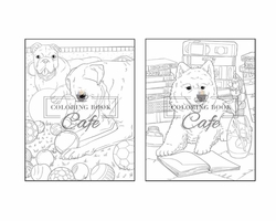 Dogs & Puppies Coloring Book - Coloring Book Cafe