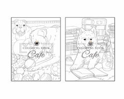 Dogs & Puppies Coloring Book - Coloring Book Cafe