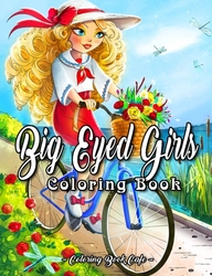 Big Eyed Girls - Coloring Book Cafe