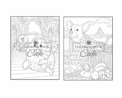 Dogs & Puppies Coloring Book - Coloring Book Cafe