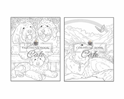 Dogs & Puppies Coloring Book - Coloring Book Cafe