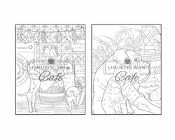 Dogs & Puppies Coloring Book - Coloring Book Cafe