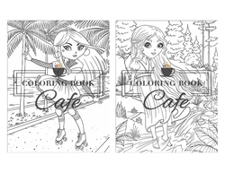 Big Eyed Girls - Coloring Book Cafe