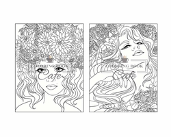 Floral Beauties Coloring Book - Coloring Book Cafe