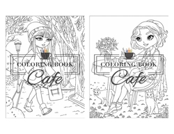 Big Eyed Girls - Coloring Book Cafe