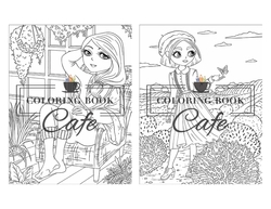 Big Eyed Girls - Coloring Book Cafe