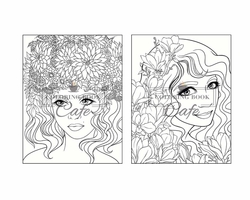 Floral Beauties Coloring Book - Coloring Book Cafe