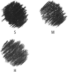 Staedtler Mars Lumograph Charcoal - černý uhel v tužce - 3 tvrdosti