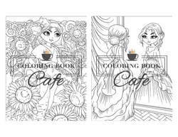 Big Eyed Girls - Coloring Book Cafe