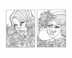 Floral Beauties Coloring Book - Coloring Book Cafe