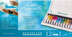 SENNELIER la petite Aquarelle Fine Student - studentské akvarelové barvy - 12 ks tubiček