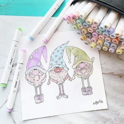 OHUHU BRUSH - alkoholové markery PASTEL v zipovém pouzdru 48 ks