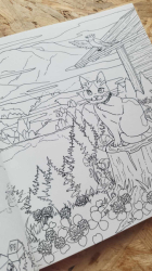 A floral journey of a cat seeking the joyful bell- JAPONSKO