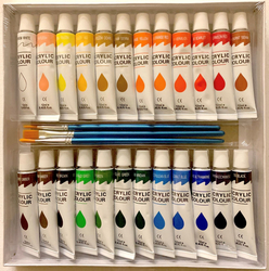 SMT Creatoys - Akrylové barvy 24 x 12 ml + 3 štětce