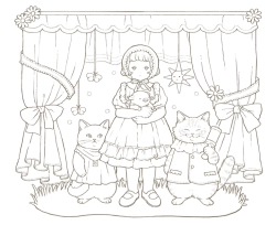 Alice in Wonderland and Dinah – Tokimeku Coloring Book Series (Alenka v říši divů a Dina) - JAPONSKO