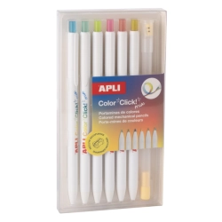 APLI Color Click - duhové stiskací pastelky - 6 ks - vícebarevné