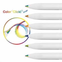 APLI Color Click - duhové stiskací pastelky - 6 ks - vícebarevné