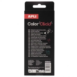 APLI Color Click Acrylic Gel pen - sada gelových per - BASIC - 4 ks